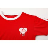 【吸水速乾】ハートプリントラインリンガーTシャツ | URBAN CHERRY | 詳細画像35