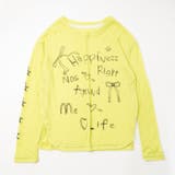 手書ロゴプリントシアーカラートップス | URBAN CHERRY | 詳細画像4 