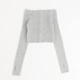 フィンガーホール付きクロップドリブニットトップス | URBAN CHERRY | 詳細画像5