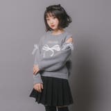 【CHIPIE/シピ】カットショルダーリボン刺繍ニット | URBAN CHERRY | 詳細画像20 