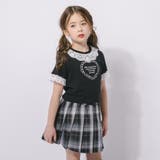 【綿100%/吸水速乾】レースフリルフレンチハートプリントクロップドTシャツ | URBAN CHERRY | 詳細画像30