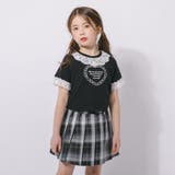 【綿100%/吸水速乾】レースフリルフレンチハートプリントクロップドTシャツ | URBAN CHERRY | 詳細画像6