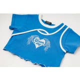 【綿100％/吸水速乾】ハートエンジェルラメプリントカットクロップドTシャツ | URBAN CHERRY | 詳細画像27 