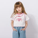 【綿100％/吸水速乾】ハートエンジェルラメプリントカットクロップドTシャツ | URBAN CHERRY | 詳細画像3 