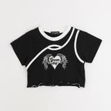 【綿100％/吸水速乾】ハートエンジェルラメプリントカットクロップドTシャツ | URBAN CHERRY | 詳細画像8 