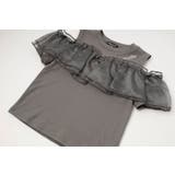 「快適さらリブ素材」カットショルダーシアーフリルリブトップス | URBAN CHERRY | 詳細画像21 