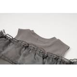 「快適さらリブ素材」カットショルダーシアーフリルリブトップス | URBAN CHERRY | 詳細画像24 