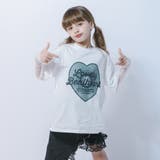 ハートレコードプリントチュールドッキングTシャツ | URBAN CHERRY | 詳細画像11 
