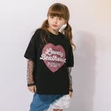 ハートレコードプリントチュールドッキングTシャツ | URBAN CHERRY | 詳細画像19 