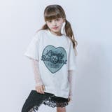 ハートレコードプリントチュールドッキングTシャツ | URBAN CHERRY | 詳細画像3 