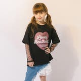 ハートレコードプリントチュールドッキングTシャツ | URBAN CHERRY | 詳細画像44 