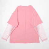 ハートレコードプリントチュールドッキングTシャツ | URBAN CHERRY | 詳細画像8 