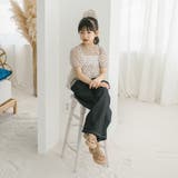 【シュシュ付き】ハートドットシアーパフスリーブペプラムトップス | URBAN CHERRY | 詳細画像45