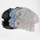 【シュシュ付き】ハートドットシアーパフスリーブペプラムトップス | URBAN CHERRY | 詳細画像6 