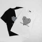 ブロックチェックハートプリントオーバーサイズTシャツ | URBAN CHERRY | 詳細画像2 