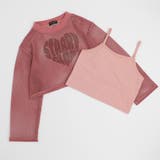 【2点セット】 レイヤードで盛れる ロゴプリントメッシュクロップドトップス＋キャ… | URBAN CHERRY | 詳細画像10 