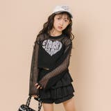 【2点セット】 レイヤードで盛れる ロゴプリントメッシュクロップドトップス＋キャ… | URBAN CHERRY | 詳細画像9 