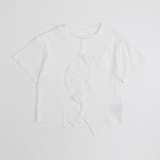 アシンメトリーフロントスリットクロップドTシャツ | URBAN CHERRY | 詳細画像4 