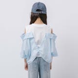 ストライプシャツドッキングオープンショルダートップス | URBAN CHERRY | 詳細画像8
