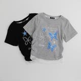 レースフリルバタフライロゴプリントギャザーTシャツ | URBAN CHERRY | 詳細画像6