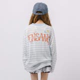 ポッププリントデザインボーダーシアーオーバーサイズトップス | URBAN CHERRY | 詳細画像14 