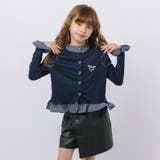 チェックシャツドッキングワンポイントリボンデザインリブトップス | URBAN CHERRY | 詳細画像4