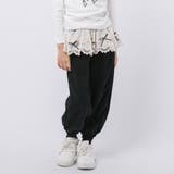 【2点セット】リボンプリントトップス+フリルスカートドッキングパンツ | URBAN CHERRY | 詳細画像11