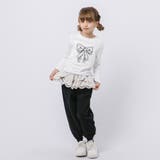 【2点セット】リボンプリントトップス+フリルスカートドッキングパンツ | URBAN CHERRY | 詳細画像14