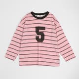 ナンバーロゴプリントボーダーオーバーサイズトップス | URBAN CHERRY | 詳細画像2