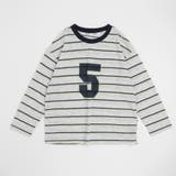 ナンバーロゴプリントボーダーオーバーサイズトップス | URBAN CHERRY | 詳細画像5