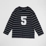 ナンバーロゴプリントボーダーオーバーサイズトップス | URBAN CHERRY | 詳細画像7