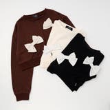 【CHIPIE/シピ】ビッグポルカドットリボンデザインクロップドトレーナー | URBAN CHERRY | 詳細画像2 