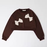 【CHIPIE/シピ】ビッグポルカドットリボンデザインクロップドトレーナー | URBAN CHERRY | 詳細画像6 