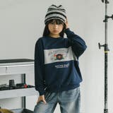 【POLAROAD/ポーラロード】配色切り替えロゴオーバーサイズトレーナー | URBAN CHERRY | 詳細画像3