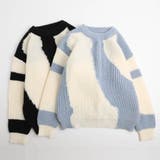 【軽量なのに暖かい"かるポカ"素材】ニュアンスカラーデザインニット | URBAN CHERRY | 詳細画像3 