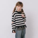 【軽量なのに暖かい"かるポカ"素材】ボーダーリラックスカットデザインニット | URBAN CHERRY | 詳細画像12 