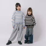 【軽量なのに暖かい"かるポカ"素材】ボーダーリラックスカットデザインニット | URBAN CHERRY | 詳細画像23 