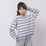 【軽量なのに暖かい"かるポカ"素材】ボーダーリラックスカットデザインニット | URBAN CHERRY | 詳細画像26 