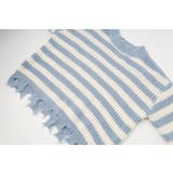 【軽量なのに暖かい"かるポカ"素材】ボーダーリラックスカットデザインニット | URBAN CHERRY | 詳細画像28 