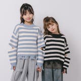 【軽量なのに暖かい"かるポカ"素材】ボーダーリラックスカットデザインニット | URBAN CHERRY | 詳細画像35 