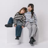 【軽量なのに暖かい"かるポカ"素材】ボーダーリラックスカットデザインニット | URBAN CHERRY | 詳細画像37 