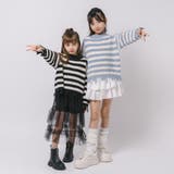 【軽量なのに暖かい"かるポカ"素材】ボーダーリラックスカットデザインニット | URBAN CHERRY | 詳細画像46 