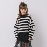 【軽量なのに暖かい"かるポカ"素材】ボーダーリラックスカットデザインニット | URBAN CHERRY | 詳細画像5 