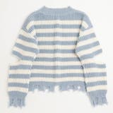 【軽量なのに暖かい"かるポカ"素材】ボーダーリラックスカットデザインニット | URBAN CHERRY | 詳細画像8 