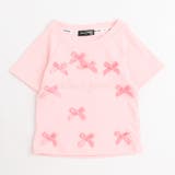 ピンク | フロントロゴ刺繍リボンTシャツ | URBAN CHERRY