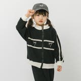 【2点セット】バイカラーフロントリボンデザインジップトップス＋ストレートパンツ | URBAN CHERRY | 詳細画像1 