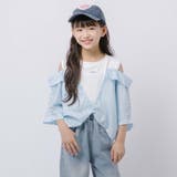ストライプシャツドッキングオープンショルダートップス | URBAN CHERRY | 詳細画像1
