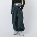チェックレイヤードライクリボンデザインナイロンパンツ | URBAN CHERRY | 詳細画像1 