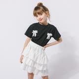 【2点セット】バックリボンレースデザインTシャツ+ティアードスカート | URBAN CHERRY | 詳細画像1