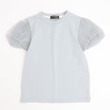 ブルー | シアーパフスリーブTシャツ | URBAN CHERRY